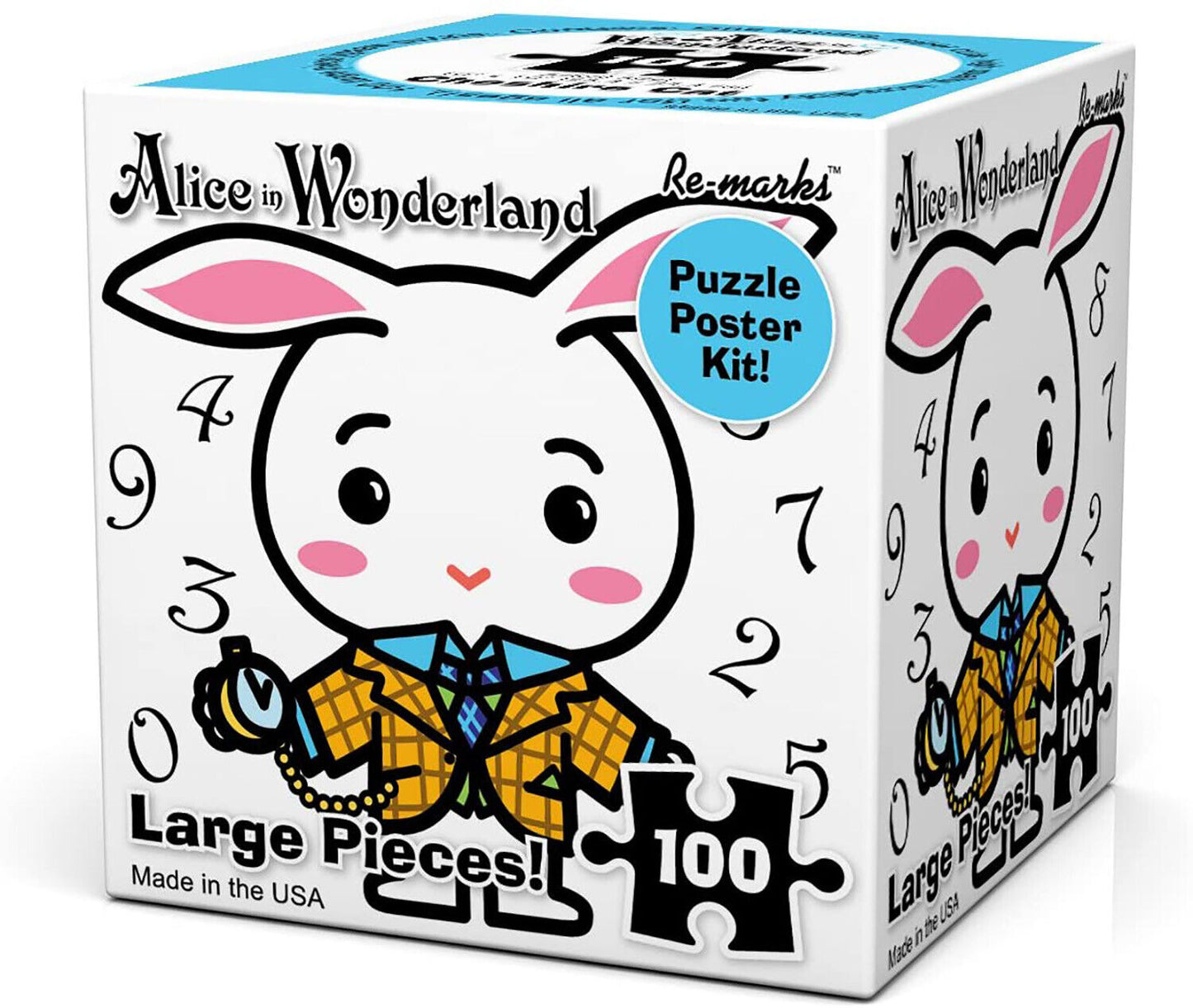 Re-marks Alice in Wonderland100 Large Piece Puzzle Cube - White Rabbit