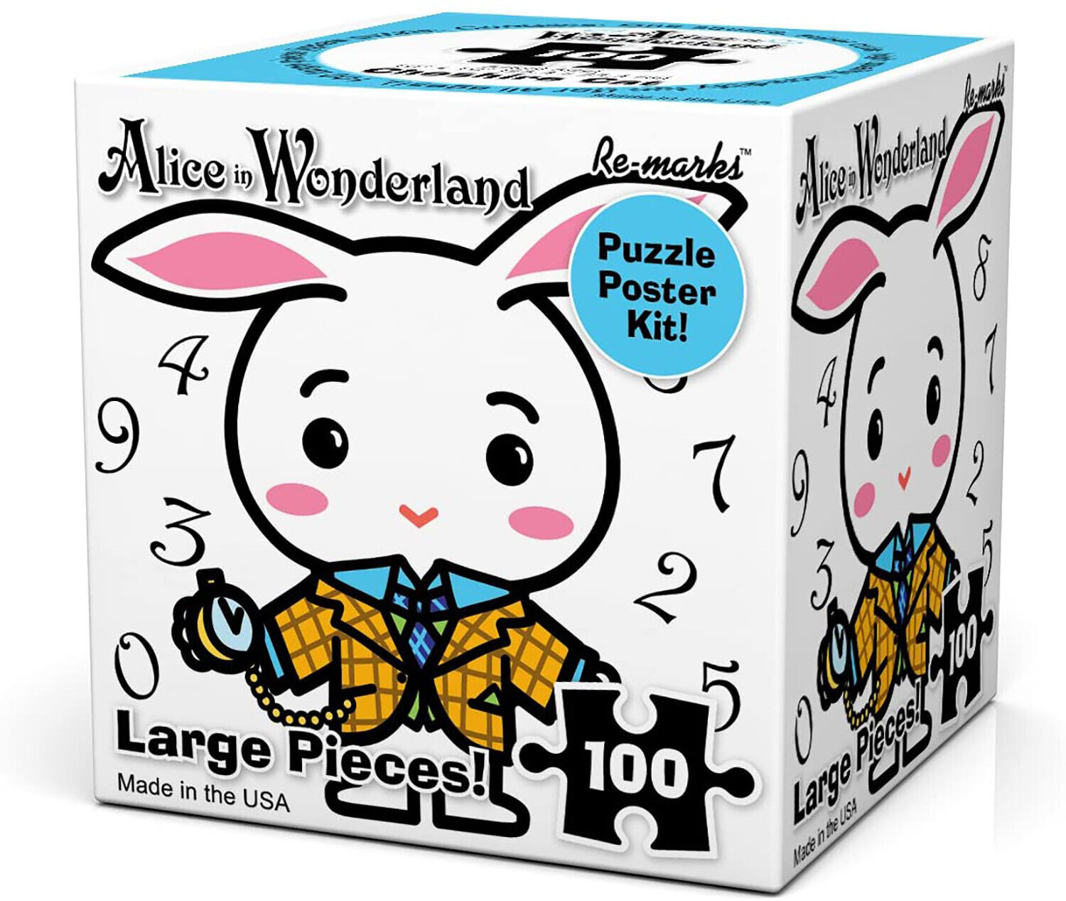 Re-marks Alice in Wonderland100 Large Piece Puzzle Cube - White Rabbit
