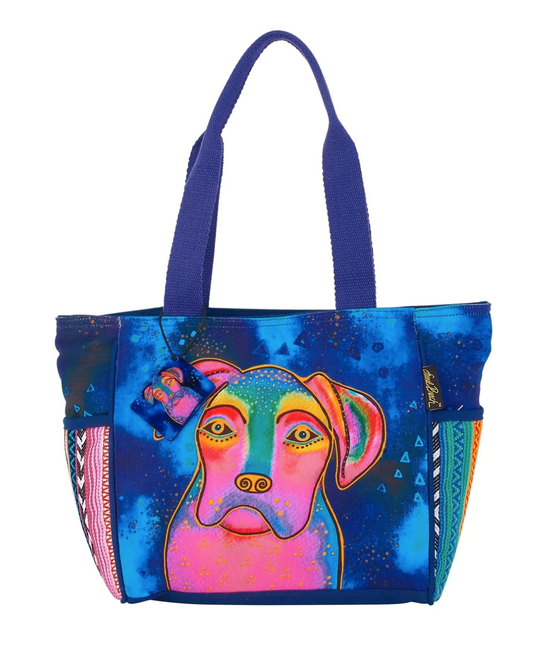 Laurel Burch Woof Dog Medium Tote, 17" x 6" x 10"