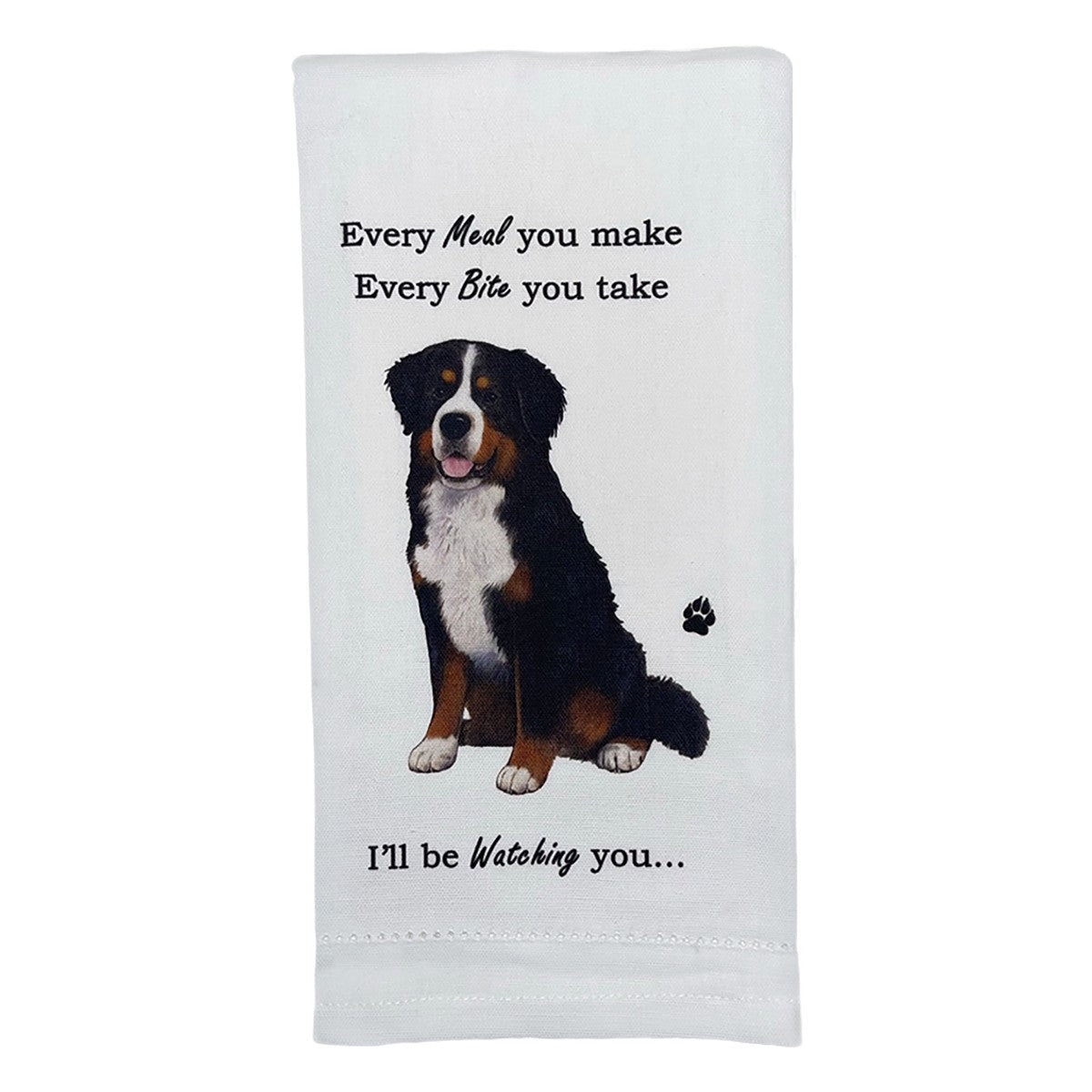 E&S Pets 711-52 Bernese Mountain Dog Kitchen Towel, Off-white