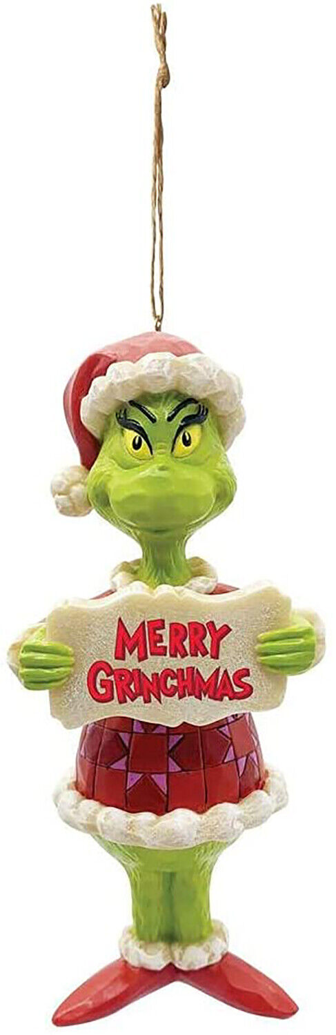 Enesco Grinch by Jim Shore Grinch Merry Grinchmas PVC Hanging Ornament