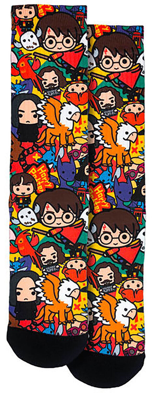Spoontiques Fun Crew Socks, One Size Fits Most - Harry Potter Collage