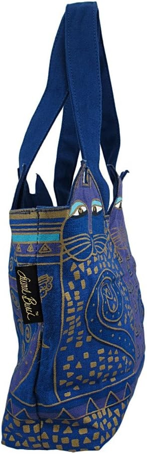Sun n Sand Laurel Burch Indigo Cats Medium Cutout Tote, 12" x 3.5" x 8.5"