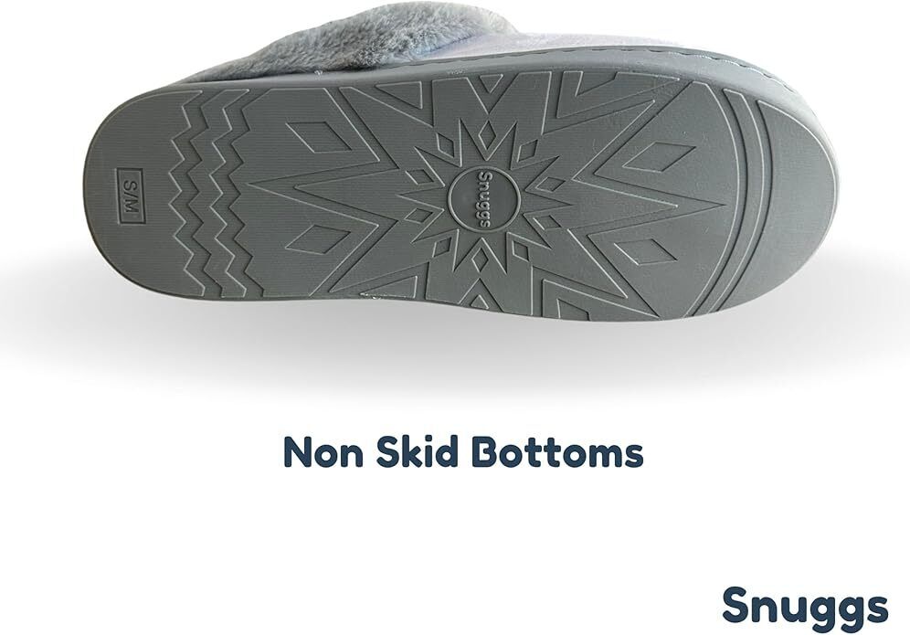 E&S Pets Black Shih Tzu Snugg Slippers for Pet Lovers - Fuzzy Memory Foam, L/XL