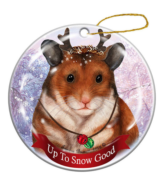 Holiday Pet Gifts Hamster Porcelain Christmas Ornament