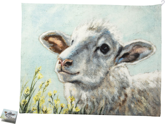 Primitives by Kathy Farmhouse Collection Cotton Dish Towel - Sheep