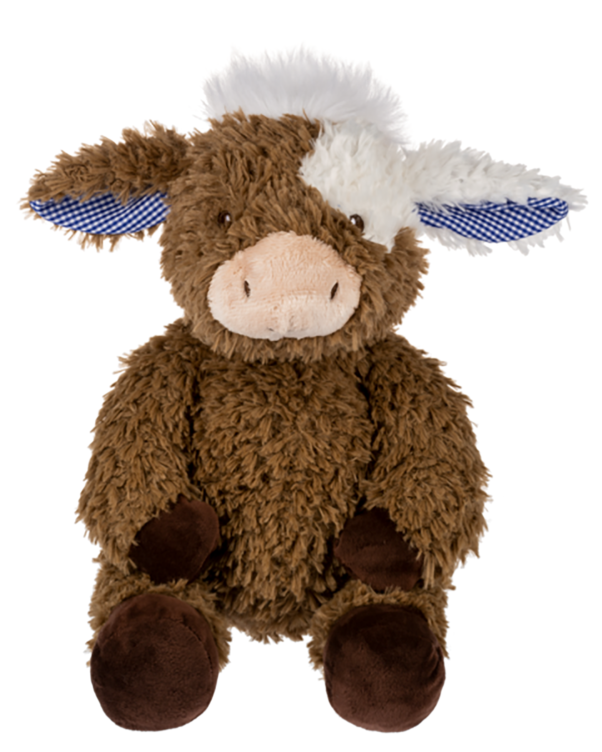 Ganz Happy Hill Farm - Brown Cow with Chime Plush Stuffed Animal Toy, 14" tall