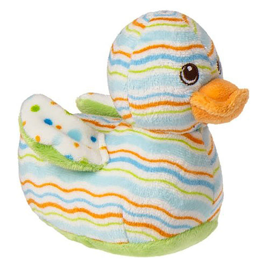 Mary Meyer Plush Bobber Ducky Rattle - Green - 6 Inches