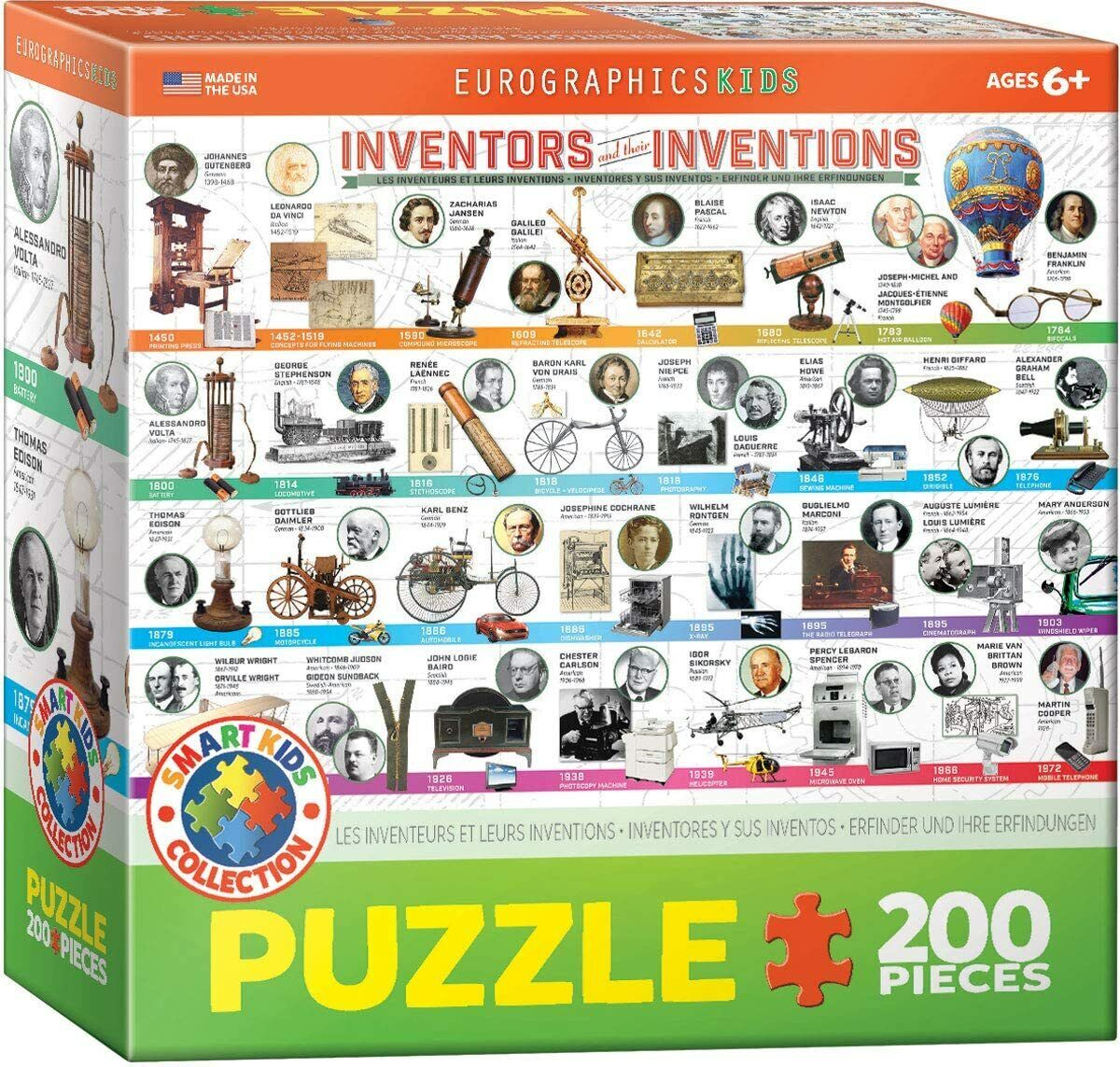 EuroGraphics Great Inventions Puzzle Jigsaw Puzzle (200-Piece)