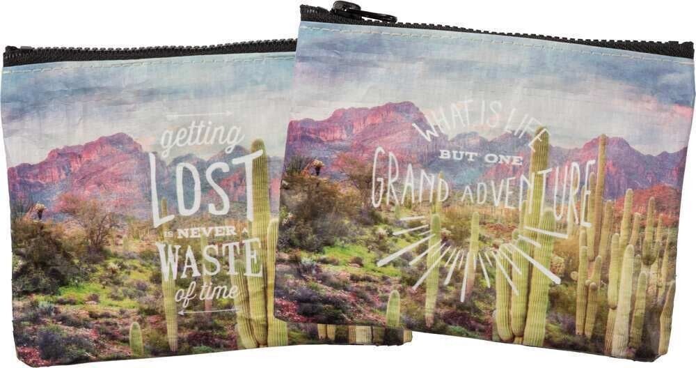 Primitives By Kathy What Is Life But One Grand Adventure Small Zipper Pouch