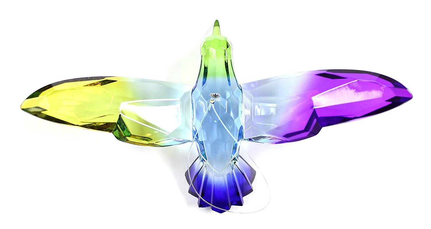 Colorful 6 Inch Hummingbird Ornament/Sun-catcher (Teal/Blue)