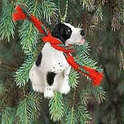 Pointer Miniature Dog Ornament - Black & White