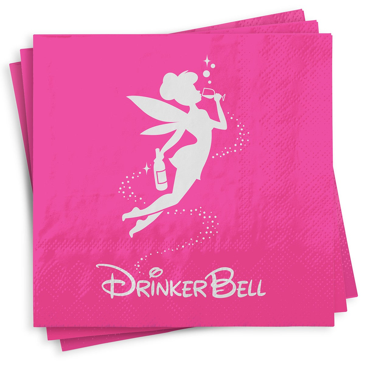Chris's Stuff Wine Beverage Paper Napkins, Set of 25, Drinker Bell