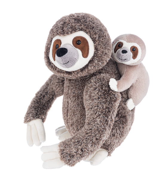 Ganz Mama Sloth & Baby Plush Stuffed Animal Toy, 9.5"