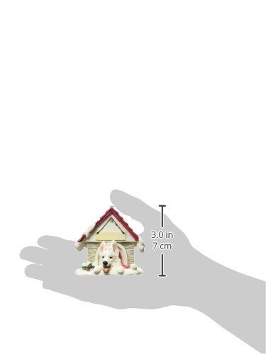 White German Shepherd Doghouse Ornament Hand Painted Easily Personalized