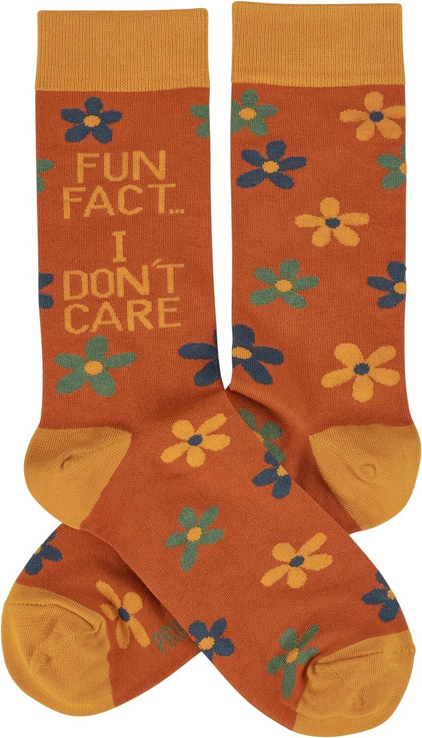 Primitives by Kathy - Fun Fact I Don't Care Socks, One Size, Unisex