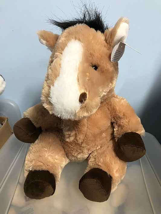 Wishpets Shiloh Palomino Tan Light Brown Sitting Horse Pillow, 15" sitting