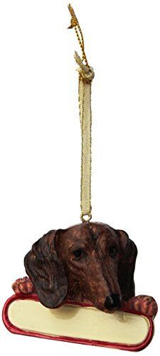 E & S Pets ORN218-13 Red Dachshund Santa's Pals Christmas Ornament