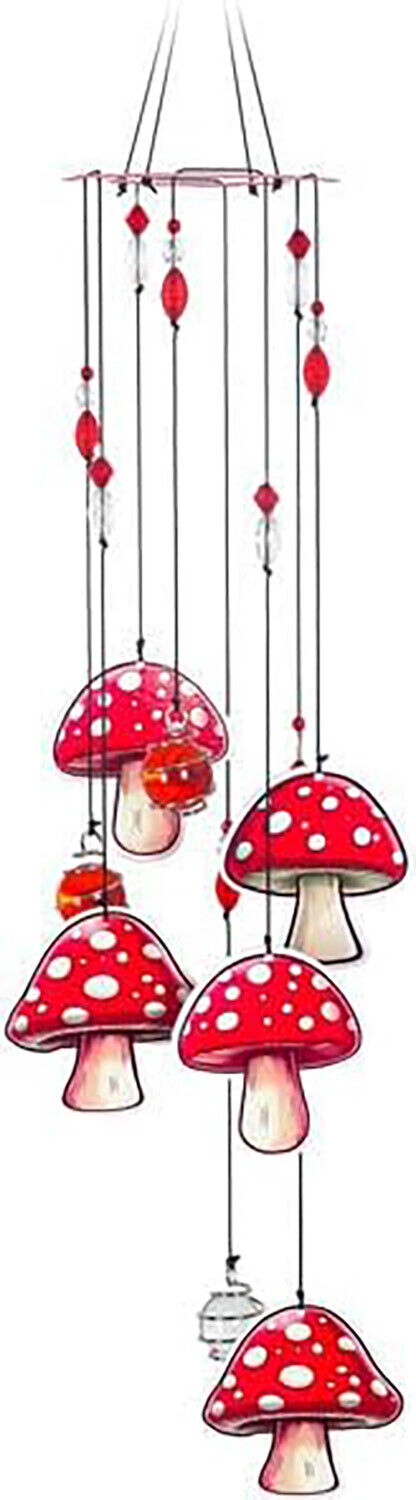 Spoontiques Decorative Chimes for Yard and Garden, Mushrooms, 11874