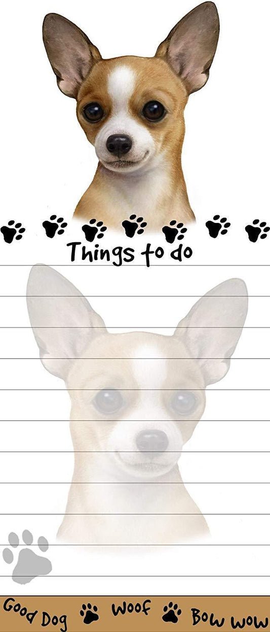 "Chihuahua Magnetic List Pads" Uniquely Shaped Sticky Notepad