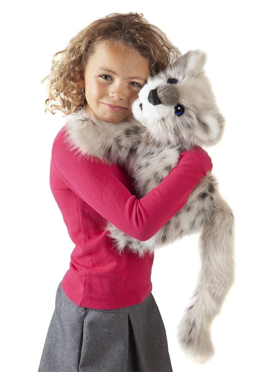 Folkmanis Snow Leopard Cub Hand Puppet, 17"