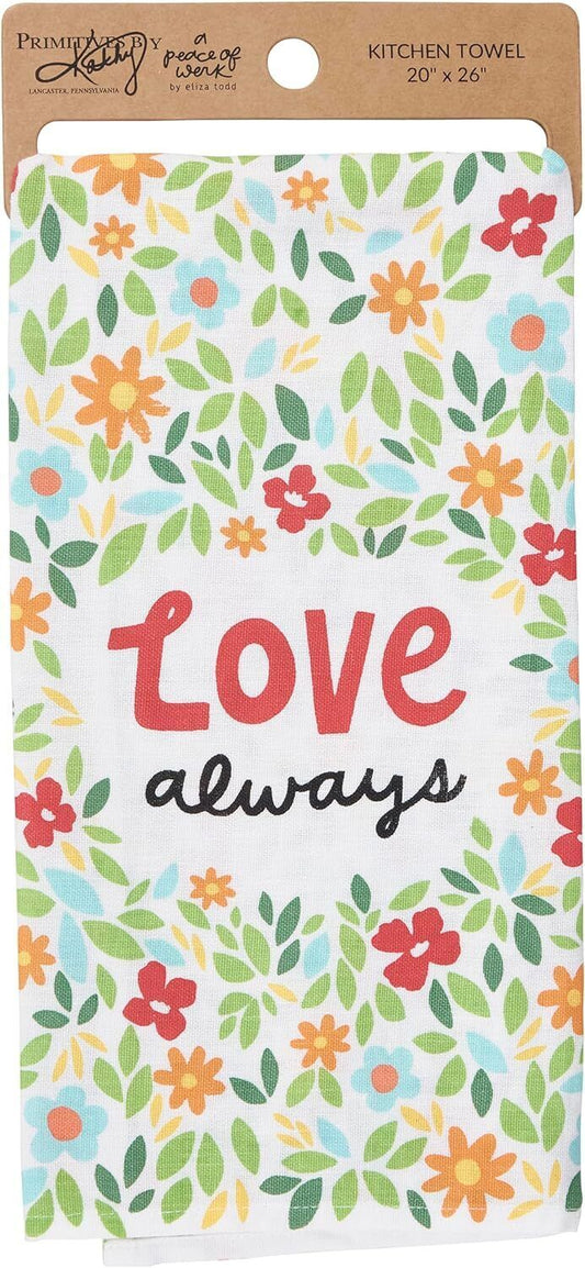 Primitives by Kathy Kitchen Towel - Love Always, 26"