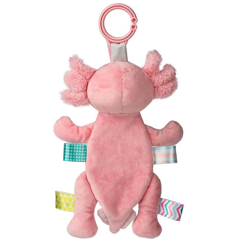 Mary Meyer Crinkie Teether Toy with Crinkle & Rattle Inside, 9",  Pink Axolotl