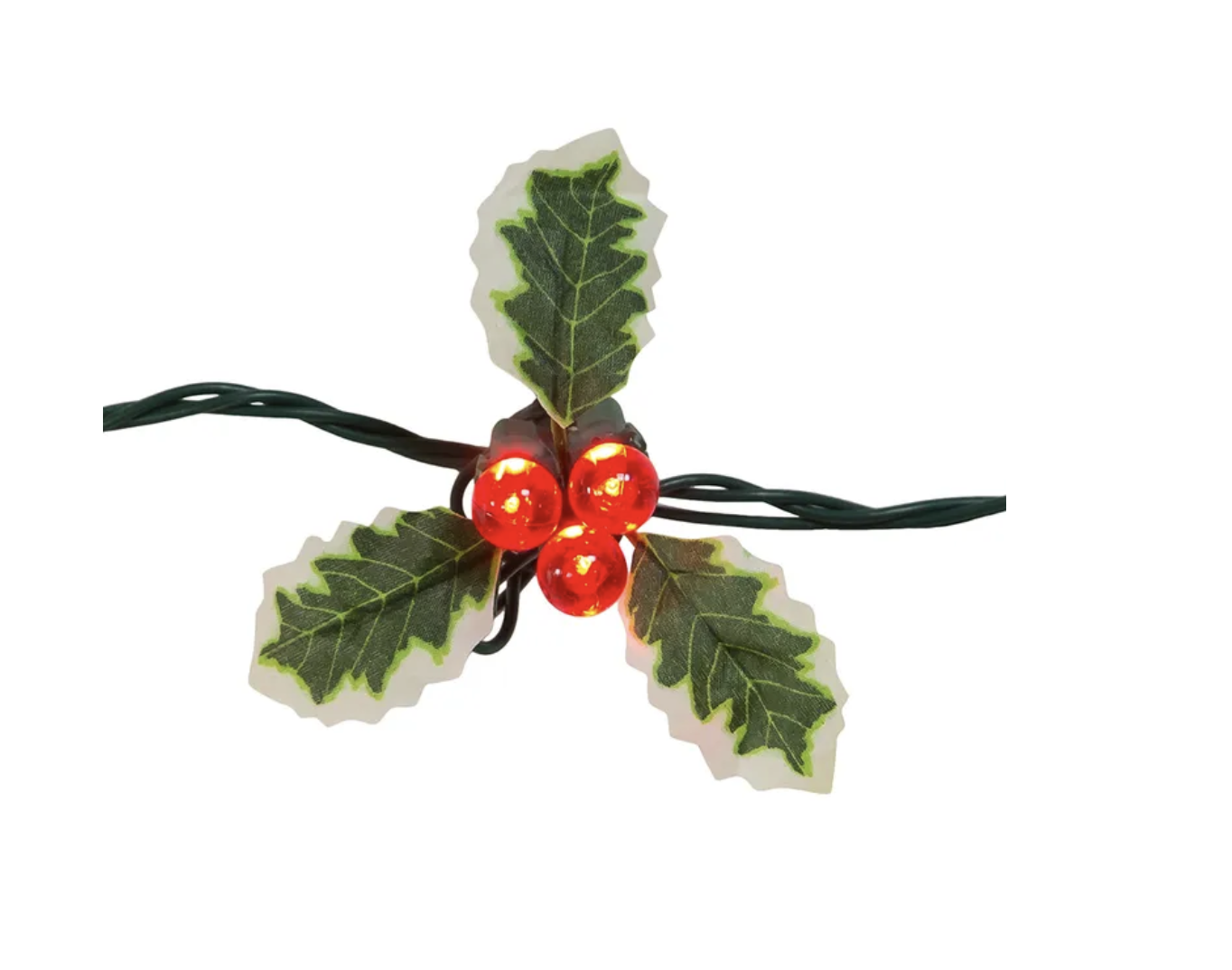 Kurt Adler 36-Light Holly Berry Cluster Light Set