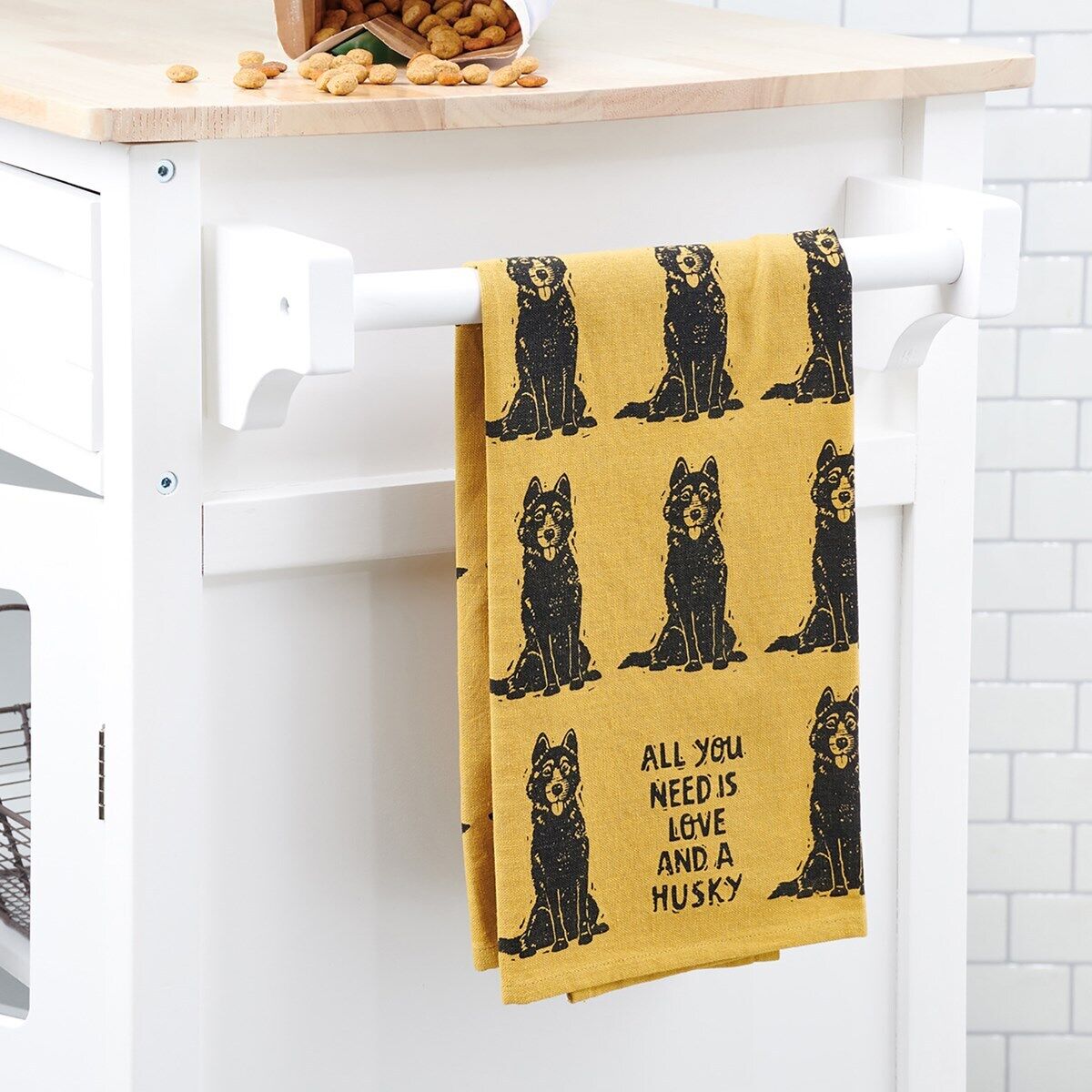 Primitives by Kathy Kitchen Towel - All You Need Is Love And A Husky