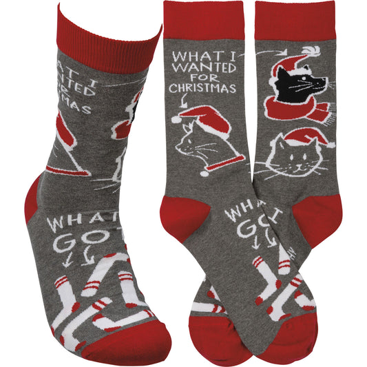 Primitives by Kathy Socks - What I Wanted For Christmas Cat, One Size Fits Most