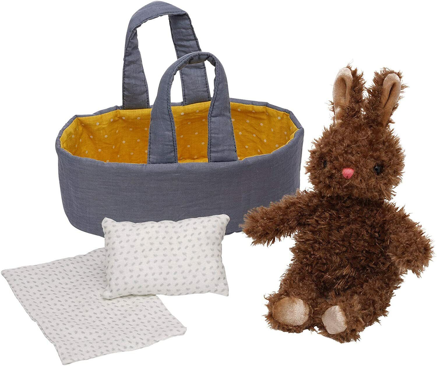 Manhattan Toy Moppettes Beau Bunny Stuffed Animal Nurturing Playset