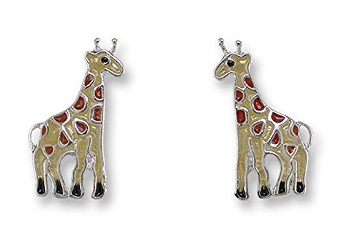 Giraffe Ultrafine Enamel Post Stud Earrings By Zarah