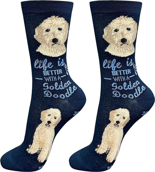 E&S Pets Pet Lover Socks, Life is Better with a Goldendoodle