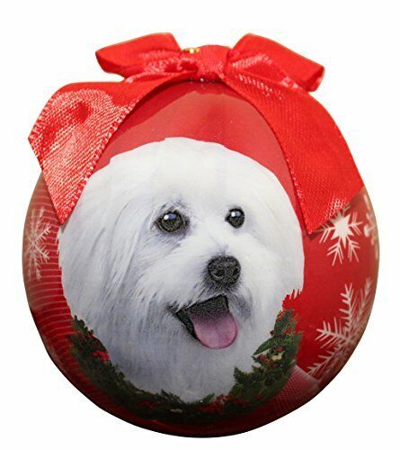 "Maltipoo Christmas Ornament" Shatter Proof Ball Easy To Personalize