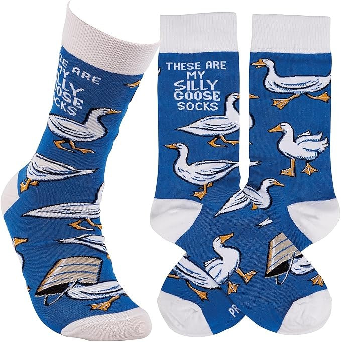 Primitives by Kathy - These Are My Silly Goose Socks, One Size, Unisex