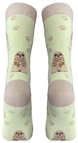 Happy Tails Cocker Spaniel Dog Lover Socks - One Size Fits Most