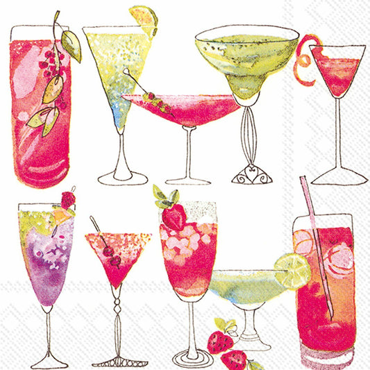 Ideal Home Range 20 Count Sweet Cocktails White Paper Cocktail Napkins
