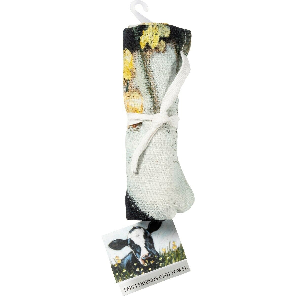 Primitives by Kathy Farmhouse Collection Cotton Dish Towel - Cow, 20" x 26"