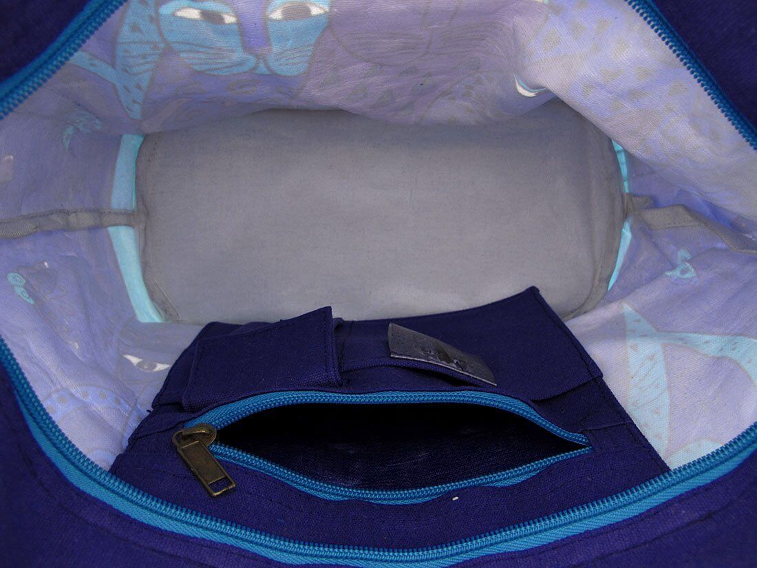 Indigo Cat Scoop Tote by Laurel Burch