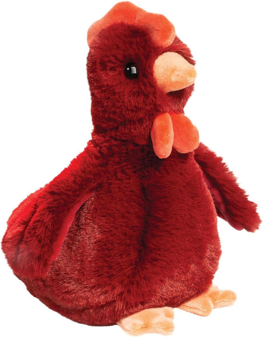 Rhodie Soft Red Chicken Mini Plush Stuffed Animal Toy, 7 Inch