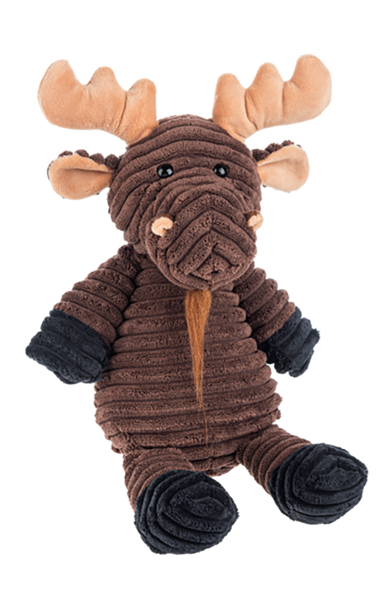 Ganz Ribbles Brown Moose Corduroy Plush Stuffed Animal Toy, 12"
