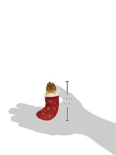 Pomeranian Christmas Stocking Ornament with "Santa's Little Pals" Hand Painted
