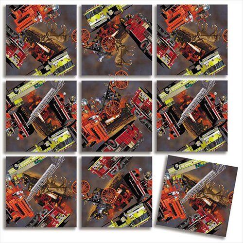 B Dazzle Firefighter Scramble Squares 9 Piece Puzzle