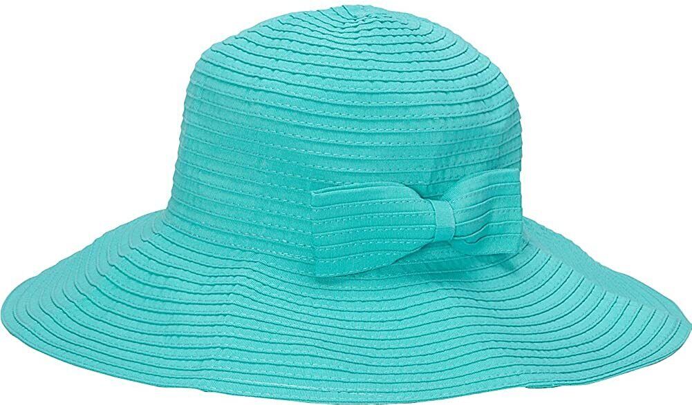 Sun 'N' Sand Classic Snap & Go Foldable Hat with Bow Trim (One Size - Red)