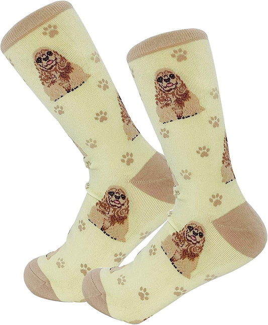 Happy Tails Cocker Spaniel Dog Lover Socks - One Size Fits Most