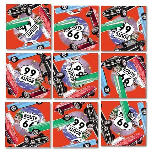 B Dazzle Classic Cars Scramble Squares 9 Piece Puzzle