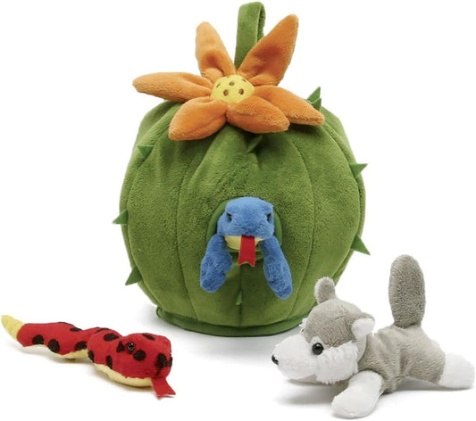 Unipak Cactus Finger Puppet Plush Stuffed Animal Play House, 10"