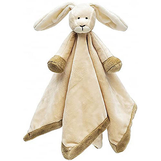 Teddykompaniet Diinglisar Tan Bunny Plush Fleece Baby Blanket Snuggler, 13"
