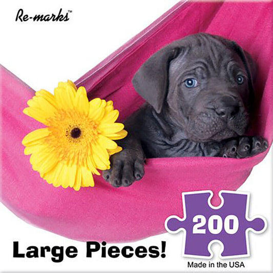 Re-Marks 200 Piece Black Lab Pup in a Swing Puzzle