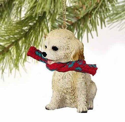 1 X Cockapoo Tiny Miniature One Christmas Ornament Blonde - DELIGHTFUL!